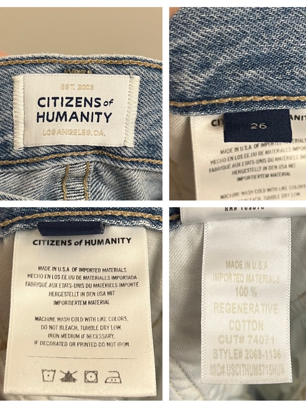 Citizens of Humanity Brynn Drawstring Trouser Jeans Size 26 - Picture 11 of 14